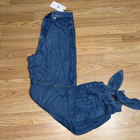 NWT 7 For All ManKind Tapered Ankle Tie Jeans Size 27 - Picture 4 of 8